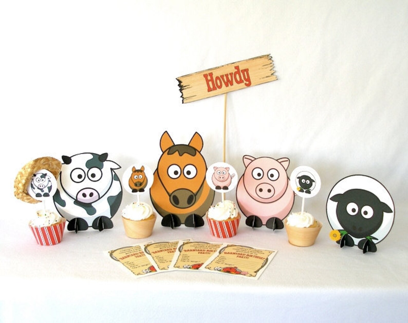 Farm Barnyard Birthday Printable Party Pack Kit Instant Download Etsy