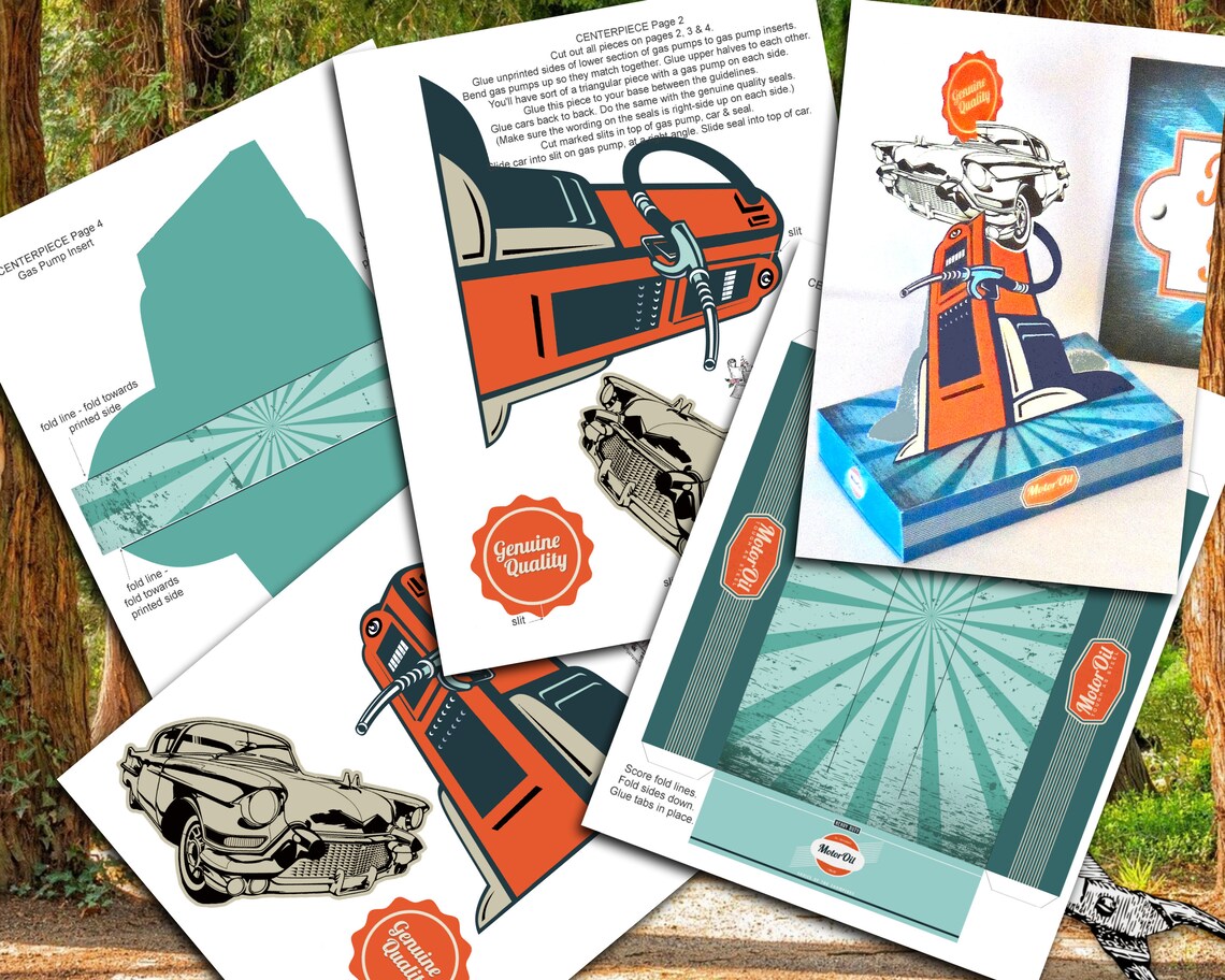 Classic Car or Truck Birthday Printable Party Pack Kit - Etsy