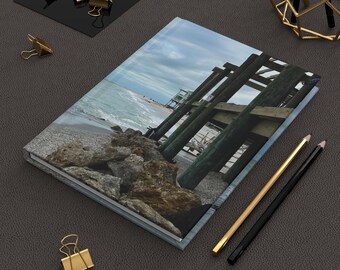 Seaglass Pier | Coastal Hardcover Journal