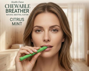 Palillo sensorial para respirar con TDAH, juguete masticable antiestrés para aliviar el estrés y mejorar la concentración, ayuda para la fijación oral, varita de respiración silenciosa para la atención plena, libre de BPA.