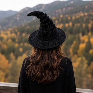 Spooky Witch Hat Crochet Pattern PDF, Whimsical Crochet Hat For Halloween Costume, Decoration, Cosplay, DnD