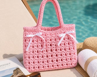 Crochet Beach Bag Pattern For Beginners | Crochet Tote Bag Pattern | Easy Summer Bag Pattern | Handmade Crochet Bag DIY (PDF)
