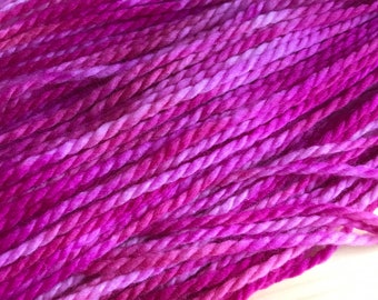 Pink Aran Handdyed Merino Yarn