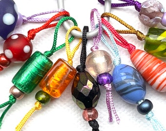 Stitch markers for knitters. 10 bead handmade stitch markers.