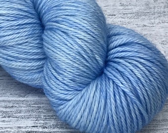 Blue Handdyed DK Yarn Superwash Merino Semisolid Yarn