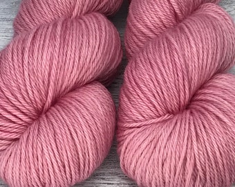 Pink DK Superwash Merino Yarn Hand Dyed