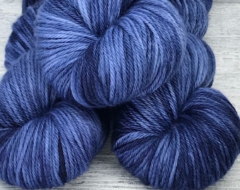 DK Superwash Merino Navy Handdyed Yarn