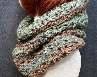 Crochet Cowl Soft and Chunky Neck Accessory Tube Scarf