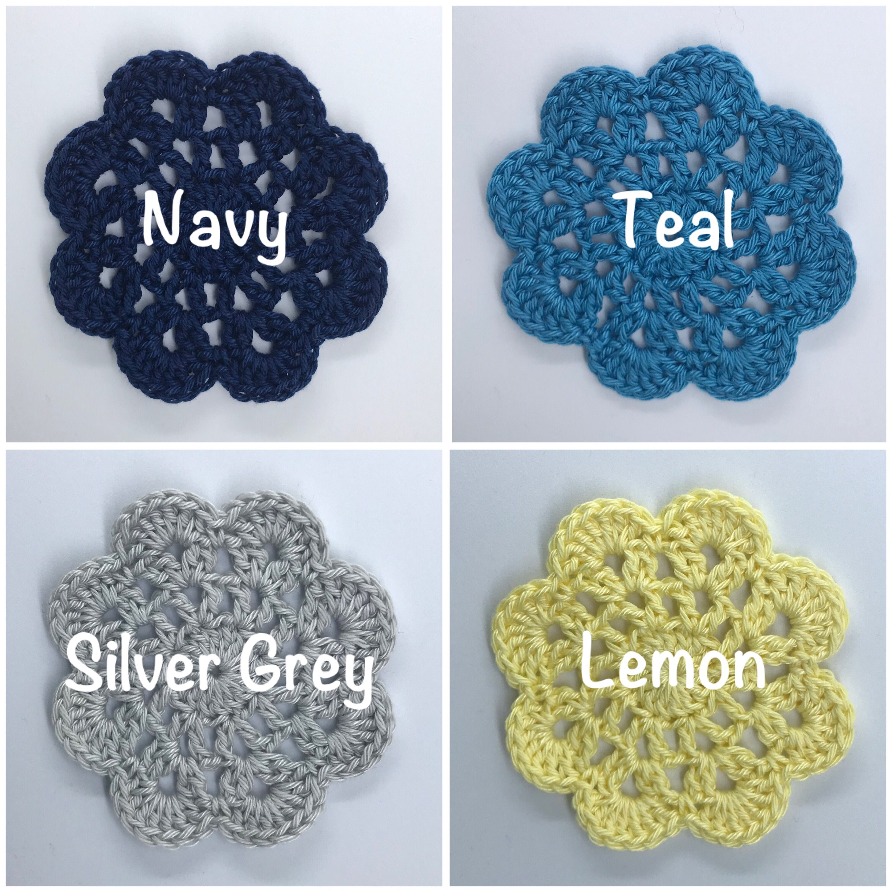 Crochet Coasters 4 or 6 or 8 Choose Your Colours and - Etsy
