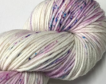 Merino DK Superwash Yarn Hand Dyed Speckled Rose