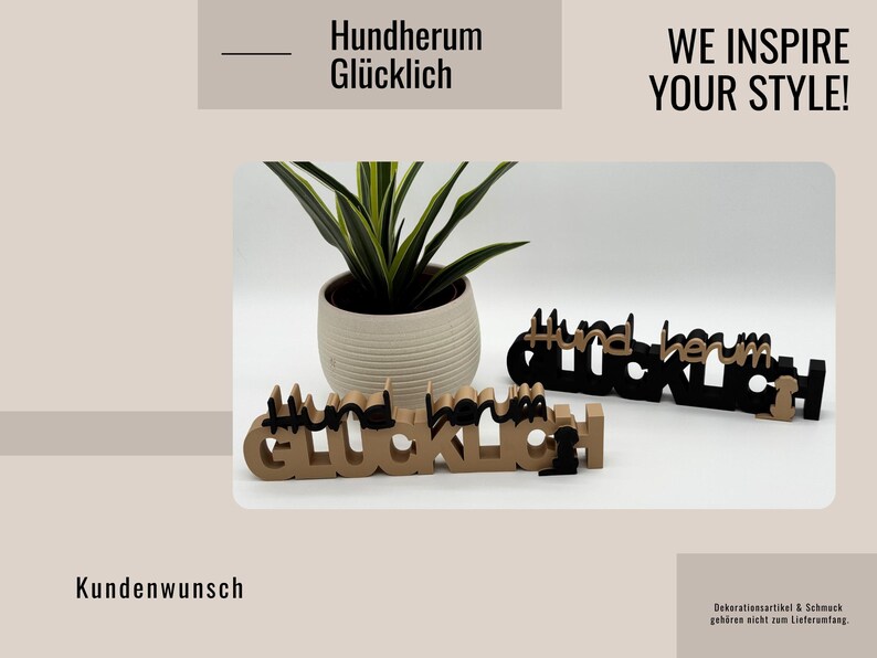 Kundenwunsch, Glücklich in Lattebraun und Hundherum in Schwarz