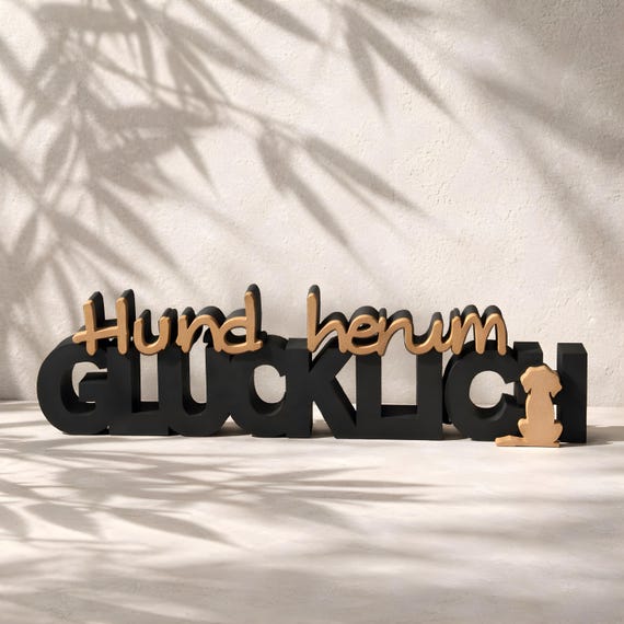 Hundeliebhaber Dekoschild | Hundherum Wanddeko | Geschenk für Hundebesitzer | Dog Lover Wall Sign