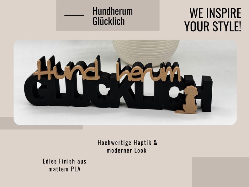 Hochwertige Haptik & moderner Look. Edles Finish aus mattem PLA.
