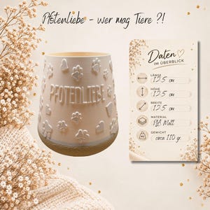 Paw Print Tealight Holder | Dog and Cat Decor, Gift for Animal Lovers & Dog Moms | Christmas Gift for Animal Lovers | LED Light