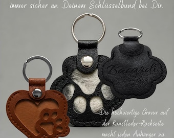 Flauschiger Schlüsselanhänger personalisiertes Weihnachtsgeschenk für Haustierbesitzer oder Freund:inne / Haustier Erinnerung