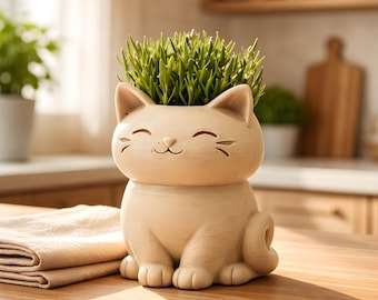 Blumenvase in Katzenform / Organizer / personalisierte Farbwahl / Geschenk zum Muttertag / Geschenk für Katzenliebhaber / Planzentopf