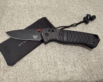 Benchmade 593BK-01 PSK  with Carbon Fiber & Black G10 Handle no box without box.