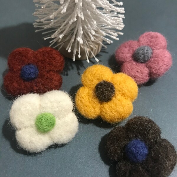 Felt Flower Pin Etsy