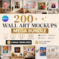 200+ Wall Art Mockup Bundle Canva Editable | Frame Mockup Templates | Interior Mockups for Etsy Sellers | Poster Mockup Collection product logo