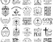 Christian Boho Svg, Faith Boho Svg, Floral Svg, Christian Svg, Boho Floral Faith Svg, Bible Verse Svg, Black White Svg, Bible Verse