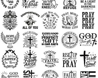 Christian Boho Svg, Faith Boho Svg, Floral Svg, Christian Svg, Boho Floral Faith Svg, bijbelvers Svg, zwart wit Svg, bijbelvers