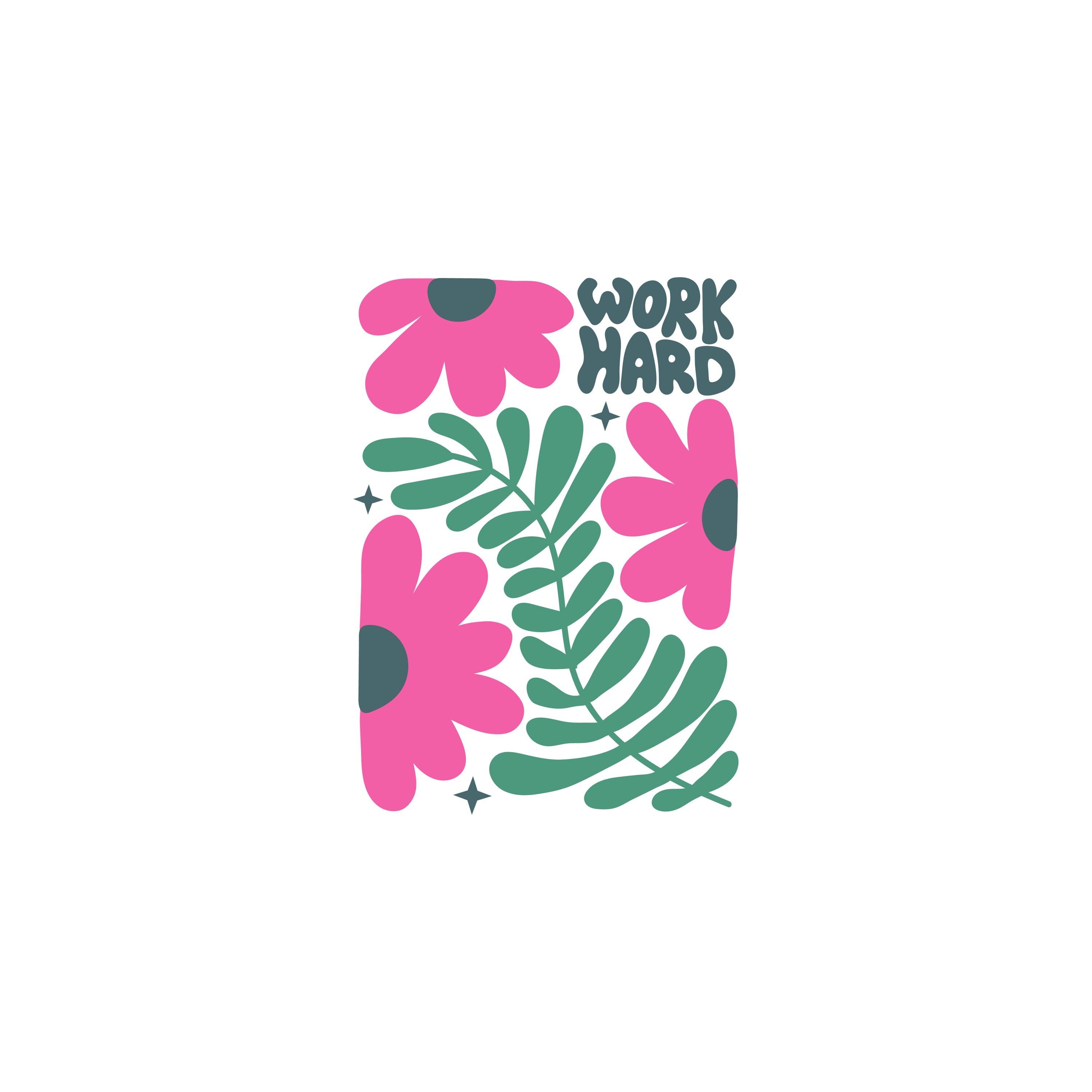 Floral Svg, Boho Floral Svg, Flower Svg, Abstract Floral Svg, Retro ...