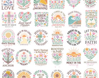 Christian Boho Svg, christelijke Svg-bundel, Jezus Svg, God Svg, Svg, png, geloof Svg, bloemen Bijbel Svg, religieuze sublimatie, christelijke Svg