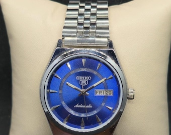 Vintage Refurbished Seiko5 Automatic Day/Date Japan Men's Wrist Watch