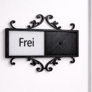 WC Schild Frei Besetzt – Türschild Badezimmer – 3D gedruckt – Gäste WC, Ferienwohnung, Café – Wanddeko modern