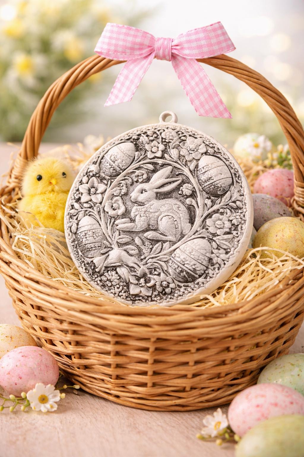 6 Stück Osteranhänger Hase - Niedliche 2D Acryl Osterdeko Zum Aufhängen Für Fenster, Tür & Osterbaum