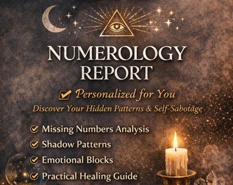 Do You Feel Stuck? Shadow Work Numerology Reading | Missing Numbers Analysis | Personalized Report | Self-Sabotage & Hidden Patterns PDF