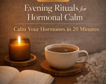 Hormonal Balance Evening Routine PDF, Better Sleep for Women, Calm Cortisol Naturally, Reduce Night Anxiety, 20 Min Bedtime Routine
