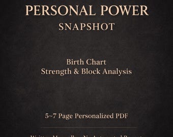 Personalized Astrology Reading – Birth Chart Strength & Block Analysis (5–7 Pages)