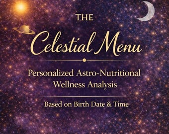 Personalized Astrology Wellness Analysis | Custom Nutrition & Energy Guide (Digital PDF)