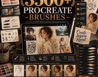 3500 Procreate Brushes Bundle for iPad | Ultimate Digital Drawing & Painting Set