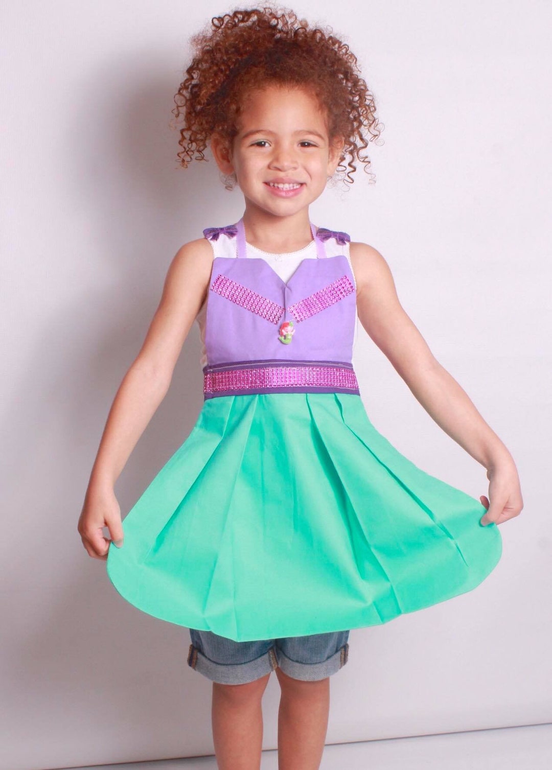 Little Mermaid Costumeapron Ariel Dress Apron Ariel Etsy