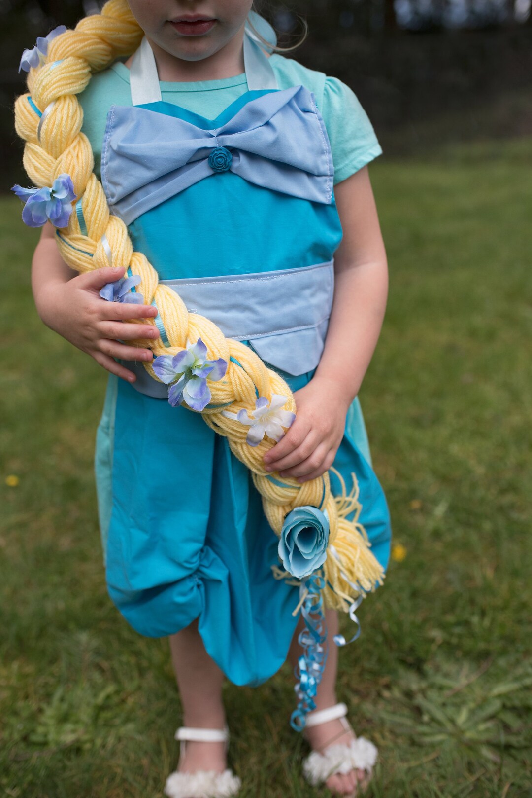 Yarn Braid Wig Yarn Halo Princess Hair Blue Princess of the Etsy