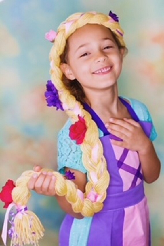Rapunzel Deluxe Yarn Braid Rapunzel Costume Hair Princess Etsy