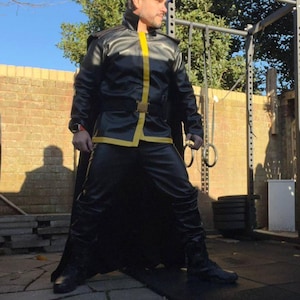 Helldiver Cosplay Costume Complete Set | Helldivers 2 Black and Yellow Uniform Suit | Video Game Armor Undersuit