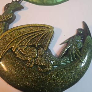 Dragon Moon Resin Wall Art | Crescent Moon Decor | Inspirational Gift | Handmade by My 3D Family image 5