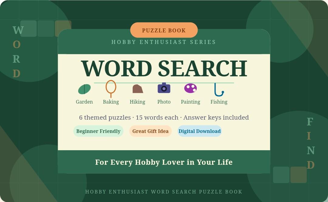 Word Search Booklet.pdf Printable Word Search Puzzle Book | Hobby Puzzles for Adults & Kids ...