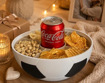 Snackschale "Adidas Telstar Fußball" style | 21x9 cm | 3D-Druck | Snack Bowl Fußball | Deutschland Fanartikel |Snackschale für Fußballabende