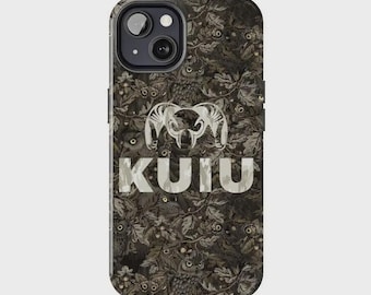 Capa para celular com estampa de camuflagem de coruja, lobo e montanha – Capa protetora de dupla camada (para celulares de 17 a 11 polegadas)