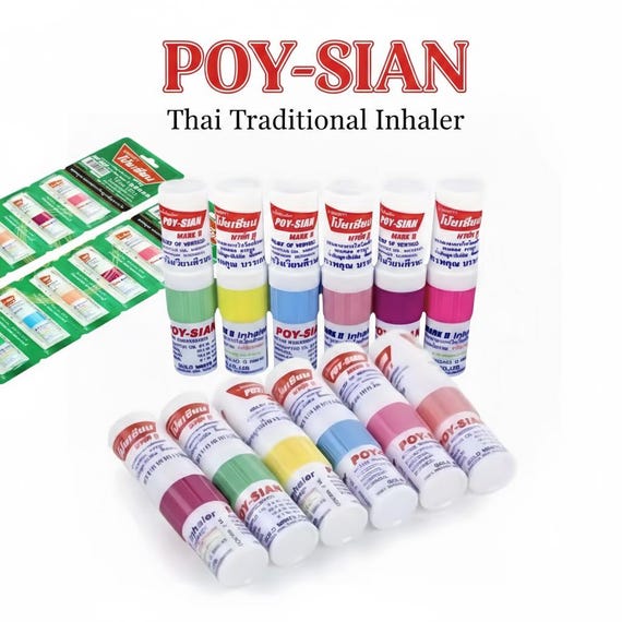 Poy-sian Mark II Thai Herbal Inhaler - Original Mixed Colors Set