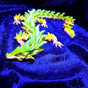 Articulated Poseable Dragon – 47 cm | 3D Printed Movable Dragon Figurine | Flexible Fantasy Creature Toy Gift