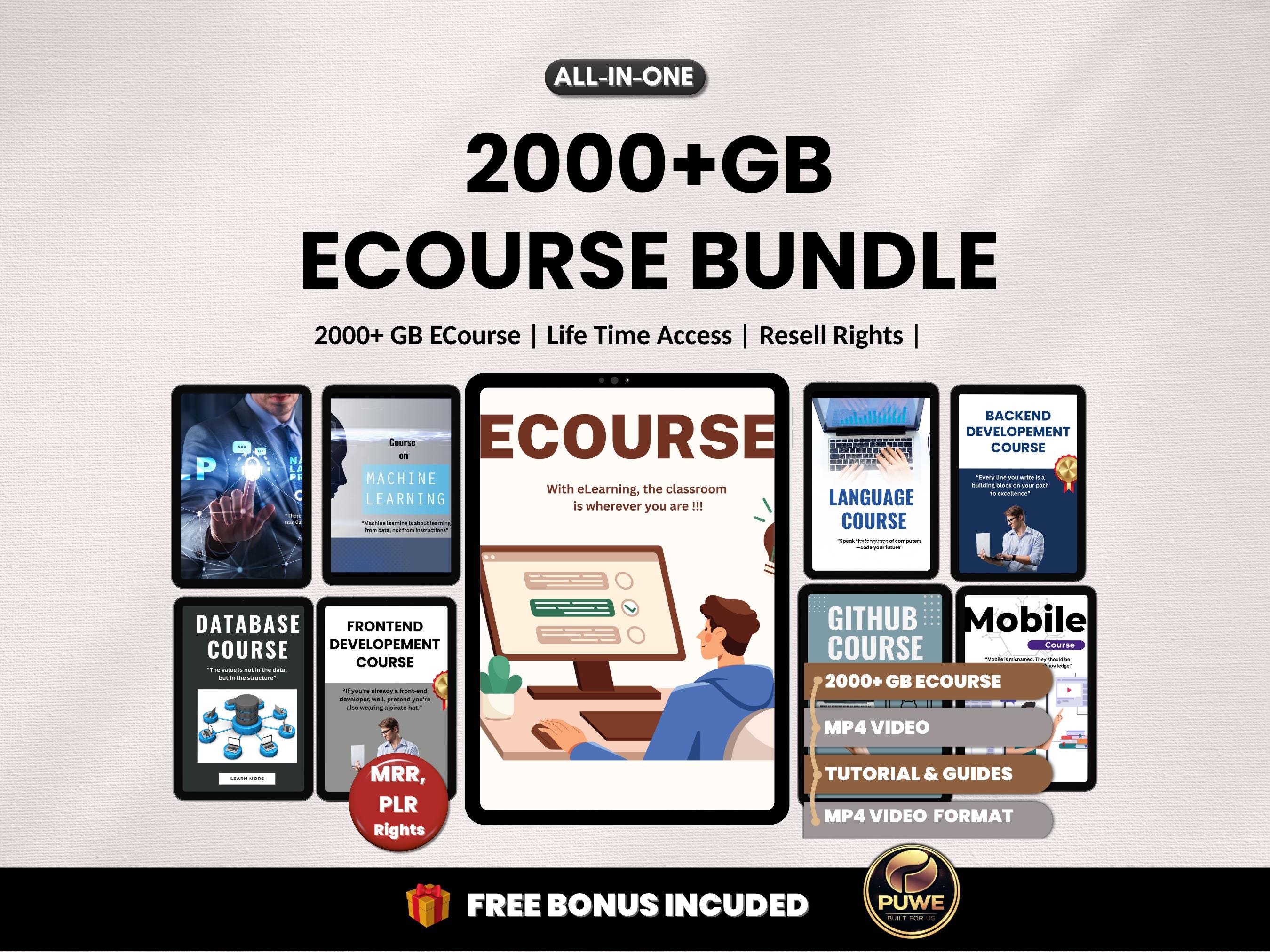 2000GB+ E-course Bundle | Premium Courses Pack | E-learning Bundle| E ...