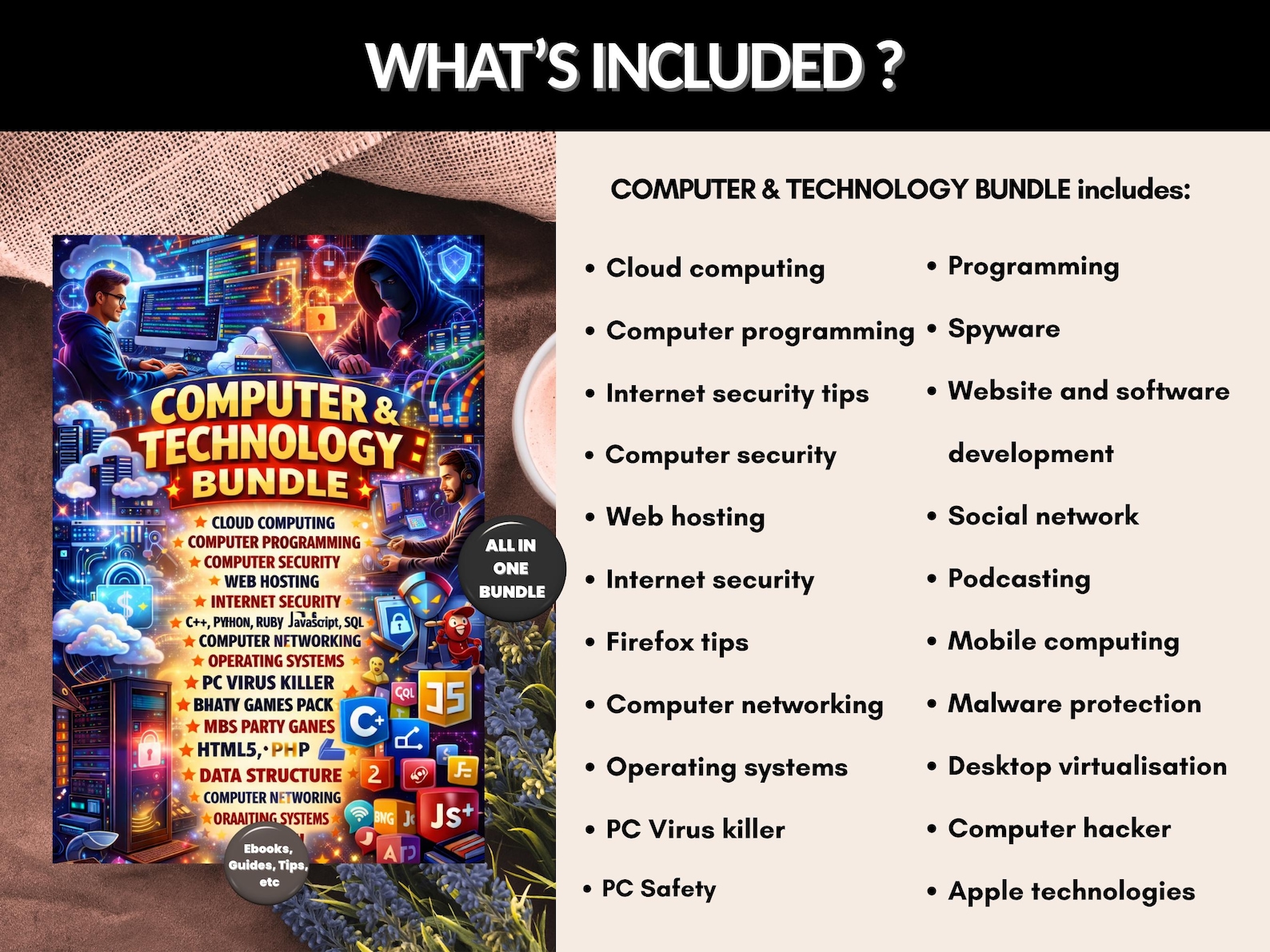 300+ Computer & Technology Ebook Bundle |programming C++, Html ,sql ...