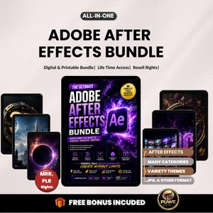Pack Adobe After Effects | After Effects, AE, Motion Graphics, Effets de texte, Montage vidéo, Motion Design | Droits MRR PLR