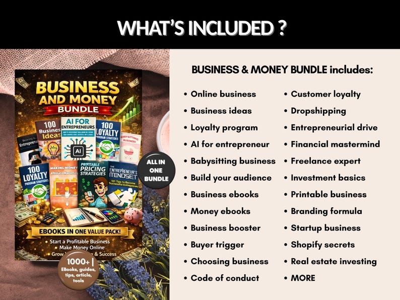 1000+ Business and Money Mega Bundle | PLR and MRR Rights | Marketing ...