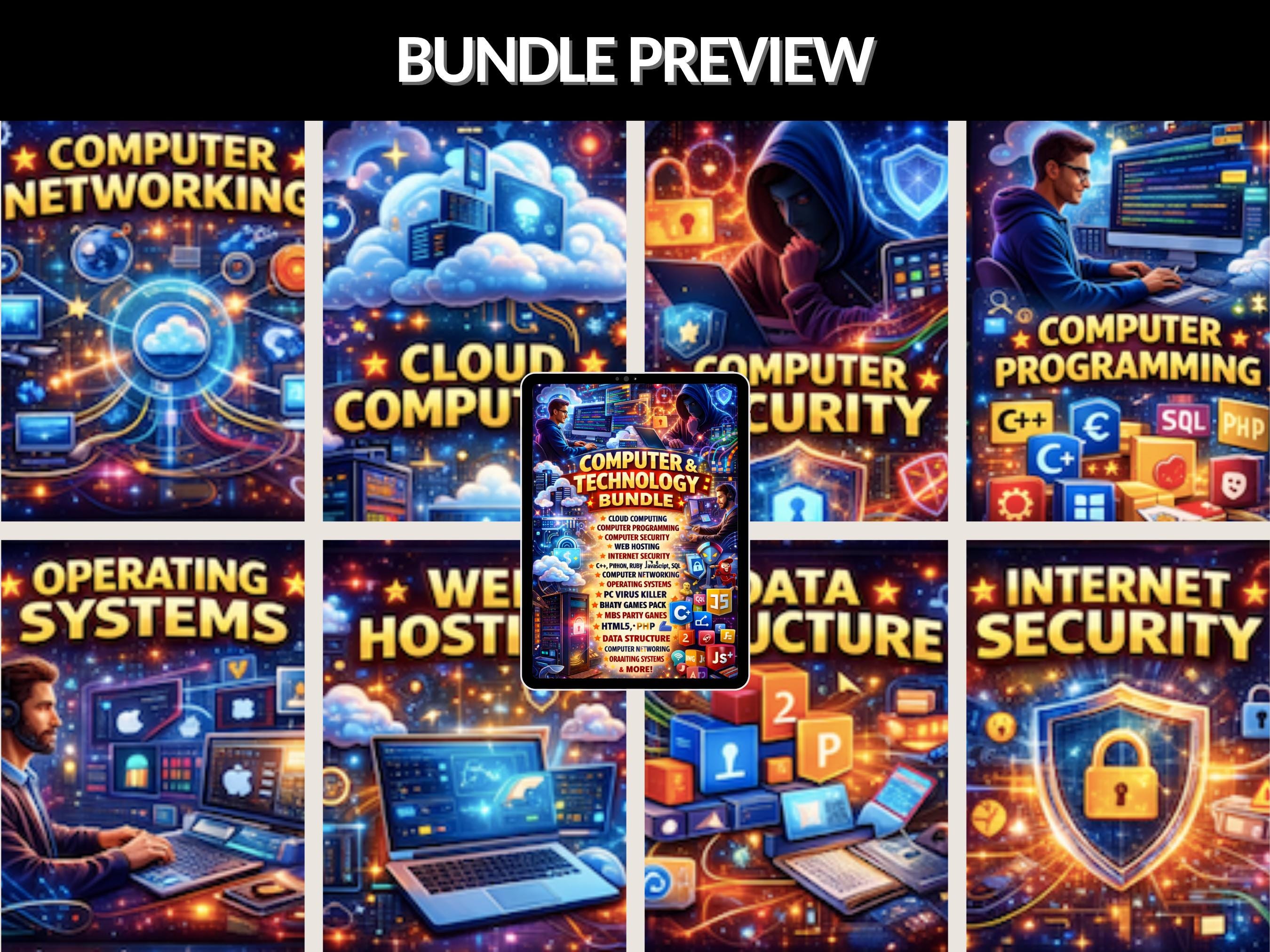 300+ Computer & Technology Ebook Bundle |programming C++, Html ,sql ...
